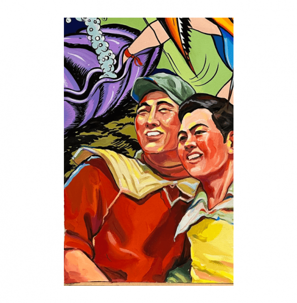 2. LA contemplacion de la pimavera,gouache on heavy paper,2024