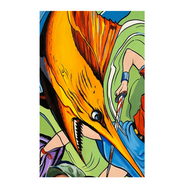 3. LA contemplacion de la pimavera,gouache on heavy paper,2024