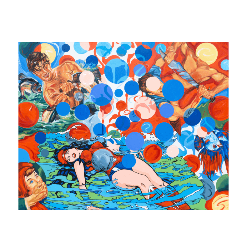 RC0162417 Ciro Quintana, El naugragio de Wonderland, 2017, oil on linen, 66 x 82 in